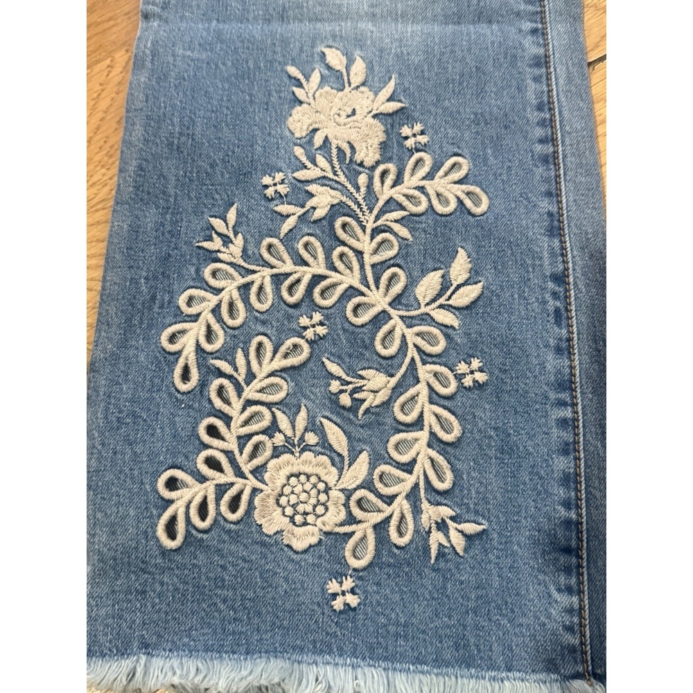Johnny Was Mid Rise Slight Boot Embroidered Size 32 - Picture 5 of 8